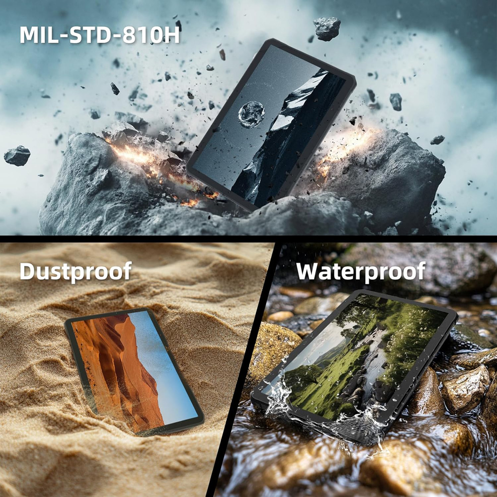 ONERUGGED tablet T1, 8.68", 8/128GB, 4G, 8000mAh, IP68/MIL-STD 810H/Atex Zone 2, μαύρο - Image 3