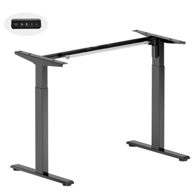 BRATECK σκελετός ηλεκτρικού γραφείου S22-22D, 1020~1400x600x700~1150mm, μαύρο