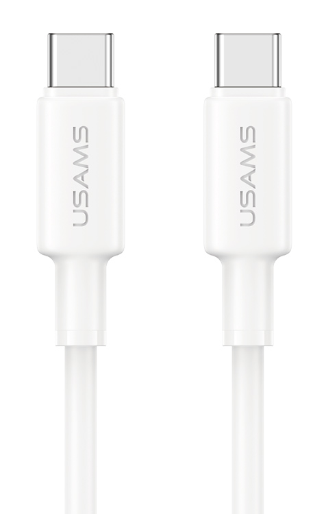 USAMS καλώδιο USB-C SJ763, 60W, 480Mbps, 1m, λευκό