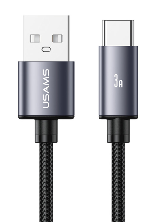 USAMS καλώδιο USB-C σε USB SJ767, 3A, 480Mbps, 1m, μαύρο