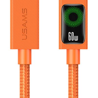 USAMS καλώδιο USB-C SJ773, 60W, 480Mbps, 1.2m, πορτοκαλί