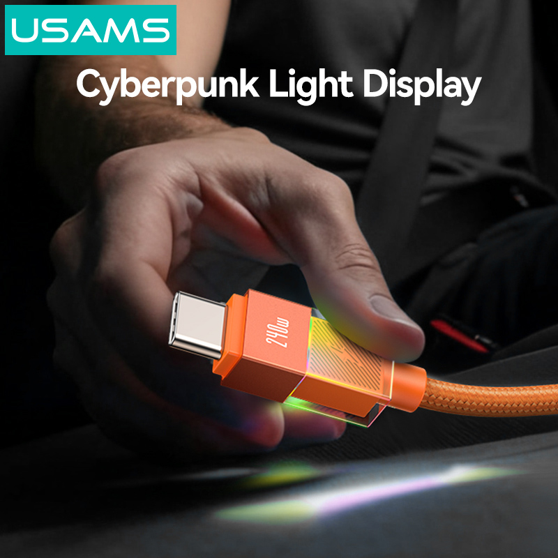 USAMS καλώδιο USB-C SJ775, 240W, 480Mbps, 1.2m, μαύρο - Image 2