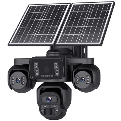 SECTEC smart ηλιακή κάμερα ST-523-9MAOV-4G-EU, triple lens, 3MP, 4G, SD, PTZ, IP66
