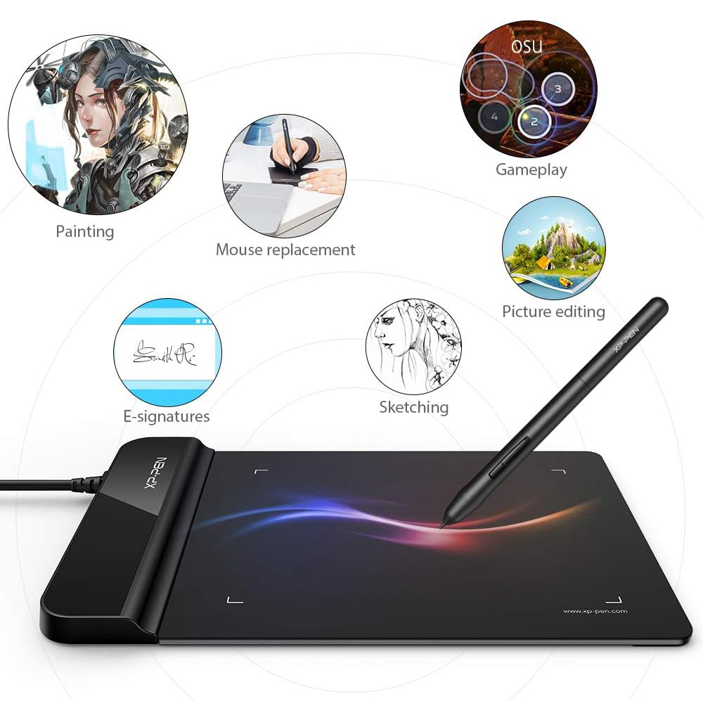 XP-PEN ταμπλέτα σχεδίασης με γραφίδα Star G430S, 101.6x76.2mm, μαύρο - Image 2