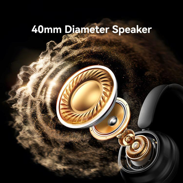 USAMS headphones SR01, ασύρματα, ANC, Φ40mm, 350mAh, μαύρα - Image 3