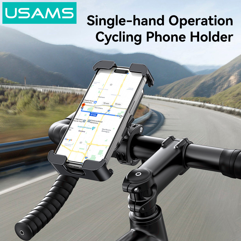 USAMS βάση ποδηλάτου για smartphone ZJ082, μαύρη - Image 2