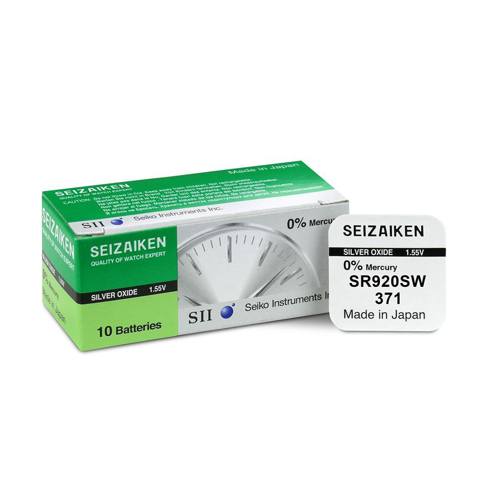 SEIZAIKEN SEIKO ΜΠΑΤΑΡΙΕΣ ΡΟΛΟΓΙΟΥ 371/SR69/370/SR920SW/G6/AG6 1.55V 46mAh SILVER OXIDE 1 ΤΕΜ/BLISTER