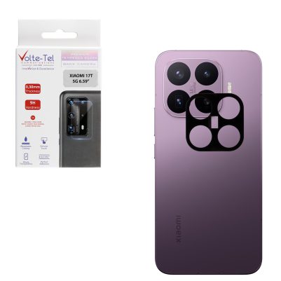 VOLTE-TEL CAMERA GLASS XIAOMI 17T 5G 6.59in 9H 0.25mm 3D CURVED BLACK