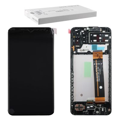 SAMSUNG A13 4G A137 ΟΘΟΝΗ PLS + TOUCH SCREEN + LENS + FRAME GH82-29228A BLACK ORIGINAL SERVICE PACK