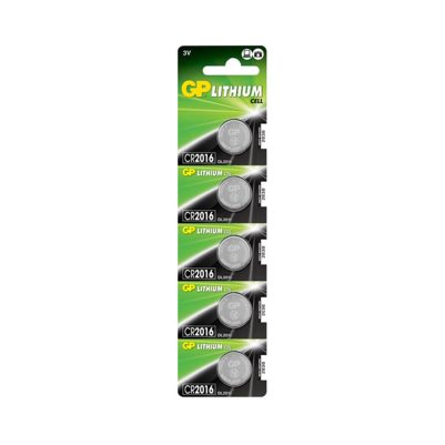 GP ΜΠΑΤΑΡΙΕΣ ΝΟΜΙΣΜΑΤΟΣ ΛΙΘΙΟΥ CR2016 3V 80mAh Li-ion 1 ΤΕΜ. 5/BLISTER