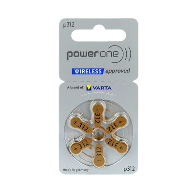VARTA POWER ONE ΜΠΑΤΑΡΙΕΣ ΑΚΟΥΣΤΙΚΩΝ ΒΑΡΗΚΟΪΑΣ 312 P312/PR312/PR41/ZA312 1.45V 170mAh 6/BLISTER