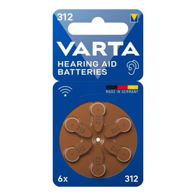 VARTA ΜΠΑΤΑΡΙΕΣ ΑΚΟΥΣΤΙΚΩΝ ΒΑΡΗΚΟΪΑΣ 312 P312/PR312/PR41/ZA312 1.45V 180mAh 6/BLISTER