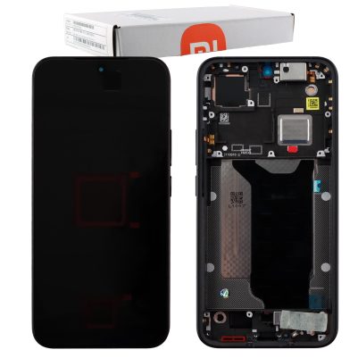 XIAOMI 15T PRO 5G ΟΘΟΝΗ + TOUCH SCREEN + LENS + FRAME 5600040O12U00 BLACK ORIGINAL SERVICE PACK
