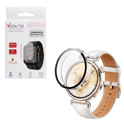 VOLTE-TEL PC EDGE COVER TEMPERED GLASS HUAWEI WATCH GT 6 41mm 1.32in 9H 0.30mm 3D FULL GLUE FULL COVER TRANSPARENT