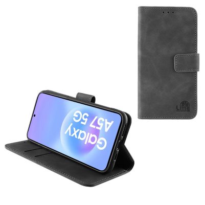 LIME ESSENTIAL ΘΗΚΗ SAMSUNG A57 5G A576 6.7in MAGNET BOOK STAND CLIP GREY