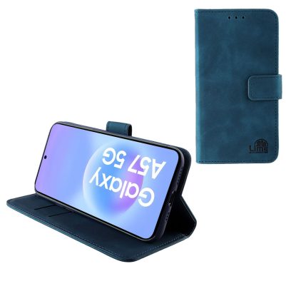 LIME ESSENTIAL ΘΗΚΗ SAMSUNG A57 5G A576 6.7in MAGNET BOOK STAND CLIP DARK BLUE