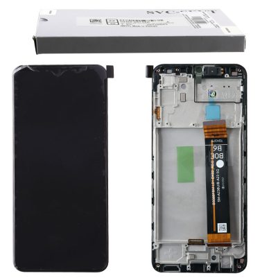 SAMSUNG A23 5G A236 ΟΘΟΝΗ PLS +TOUCH SCREEN + LENS + FRAME GH82-29735A BLACK ORIGINAL SERVICE PACK