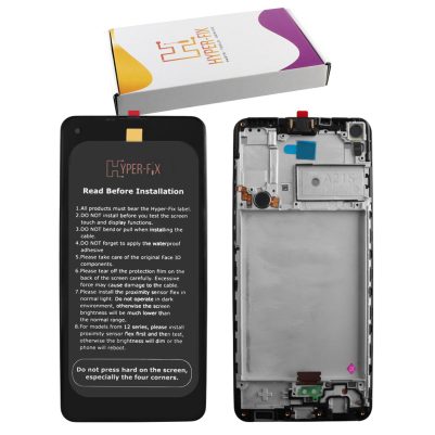 SAMSUNG A21s A217 ΟΘΟΝΗ PLS +TOUCH SCREEN + LENS + FRAME HF-GH82-23089A BLACK HYPER-FIX SERVICE PACK