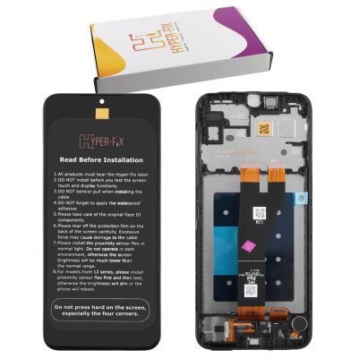 SAMSUNG A14 5G A146P ΟΘΟΝΗ PLS + TOUCH SCREEN + LENS + FRAME HF-GH81-23640A BLACK HYPER-FIX SERVICE PACK