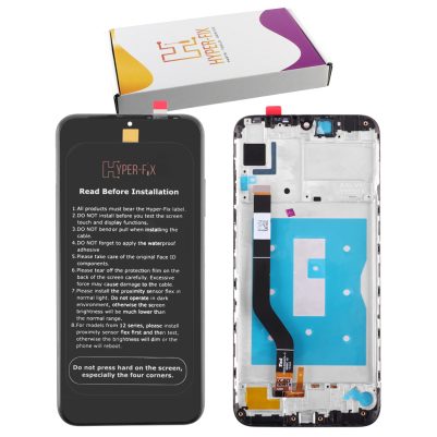 HUAWEI Y7 2019/Y7 PRIME 2019 ΟΘΟΝΗ IPS + TOUCH SCREEN + LENS + FRAME HF-02352KCV BLACK HYPER-FIX SERVICE PACK