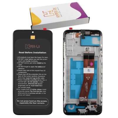 SAMSUNG A03s A037F ΟΘΟΝΗ PLS +TOUCH SCREEN + LENS + FRAME HF-GH81-21232A BLACK HYPER-FIX SERVICE PACK