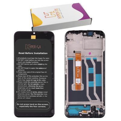 REALME C25Y ΟΘΟΝΗ IPS + TOUCH SCREEN + LENS + FRAME HF-4908854 BLACK HYPER-FIX SERVICE PACK