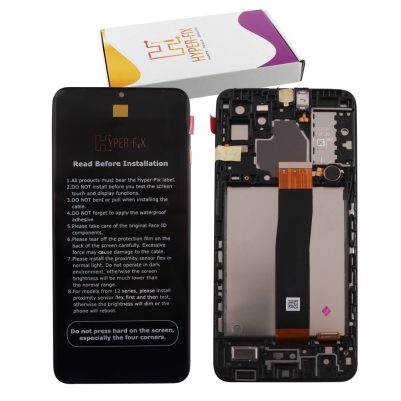 SAMSUNG A32 5G A326 ΟΘΟΝΗ AMOLED +TOUCH SCREEN + LENS + FRAME HF-GH82-25122A BLACK HYPER-FIX SERVICE PACK