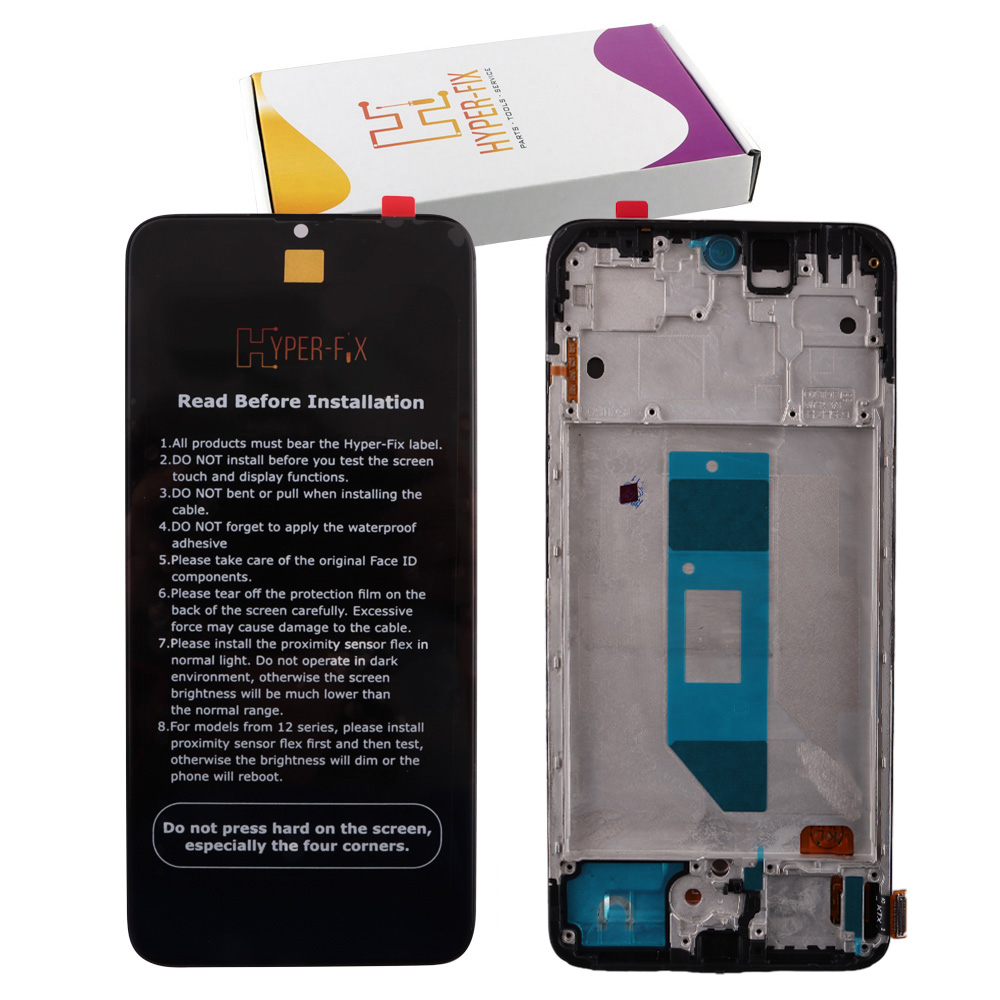 XIAOMI REDMI NOTE 14 4G ΟΘΟΝΗ TFT + TOUCH SCREEN + LENS + FRAME HF-56000100O7E00 BLACK HYPER-FIX SERVICE PACK