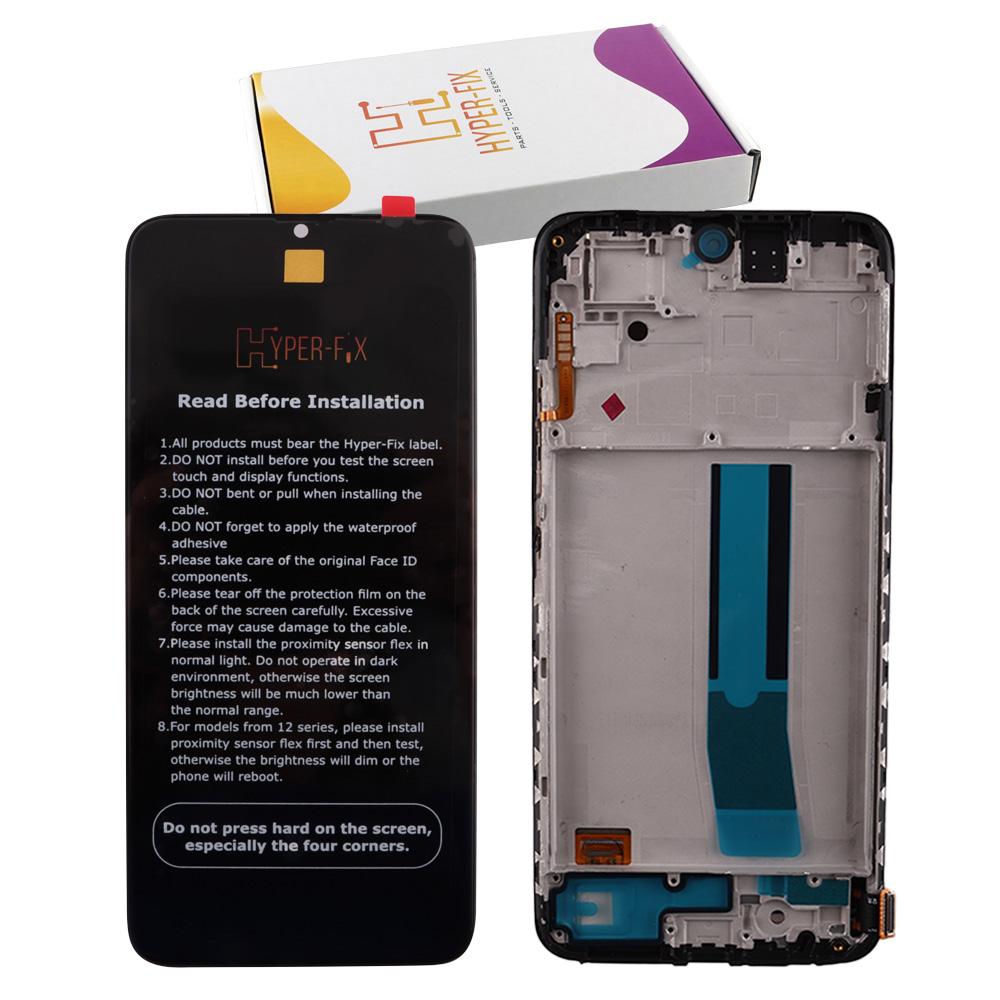 XIAOMI REDMI NOTE 11/POCO M4 PRO 4G ΟΘΟΝΗ AMOLED + TOUCH SCREEN + LENS + FRAME HF-5600010K7P00 BLACK HYPER-FIX SERVICE PACK