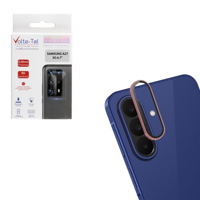 VOLTE-TEL CAMERA GLASS COVER SAMSUNG A27 5G A276 6.7in 9H 0.33MM EASY APPLICATION PINK