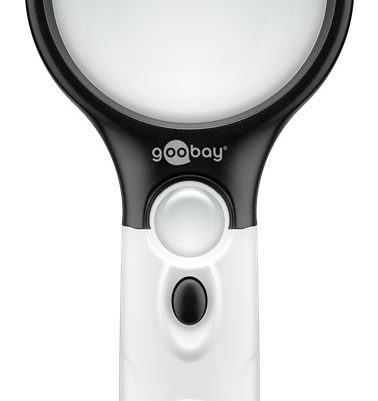 GOOBAY μεγεθυντικός φακός χειρός 41255 με φωτισμό LED, 1.75x & 12.25x