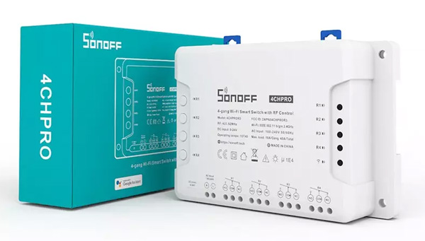 SONOFF Smart Διακόπτης 4CH PRO R3, 4 θέσεων, 40A, RF control, λευκός - Image 3