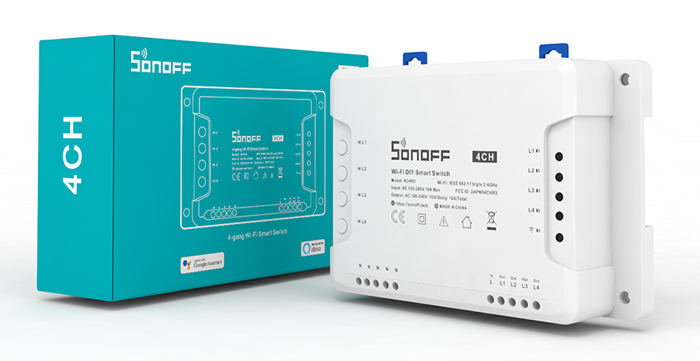 SONOFF Smart Διακόπτης WiFi 4CH R3, 4 θέσεων, 16A, λευκός - Image 3