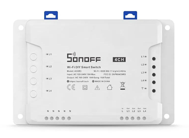 SONOFF Smart Διακόπτης WiFi 4CH R3, 4 θέσεων, 16A, λευκός - Image 2