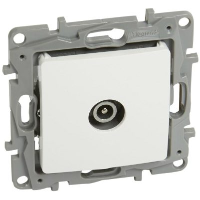 LEGRAND πρίζα κεραίας 764555, αρσενική, 10dB, λευκή