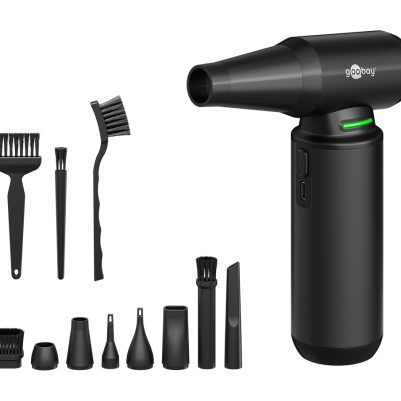 GOOBAY ηλεκτρικό air duster 77831 με φακό, 180W, 6000mAh, μαύρο