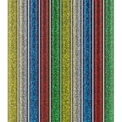 GOOBAY ράβδοι σιλικόνης 77855, Φ11mm x 200mm, glitter διάφορα χρώματα, 10τμχ