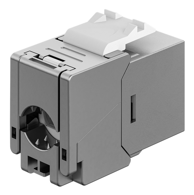 GOOBAY Keystone module RJ45 77942, CAT 6A STP, slim & short, toolfree, ασημί - Image 3