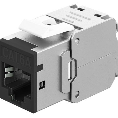 GOOBAY Keystone module RJ45 77943, CAT 6A STP, slim, toolfree, ασημί/μαύρο