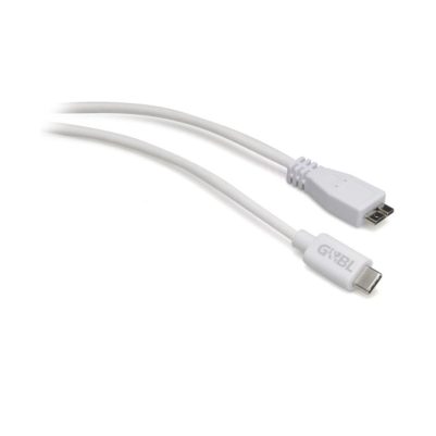 Connecting cable USB C m - Micro USB 3.0 m. White colour L.1,0m