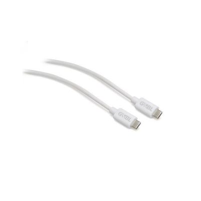 Connecting cable USB C m USB C m. White L.1,0m