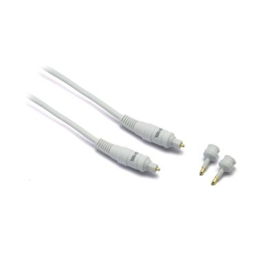 White optical cable +2 toslink/3,5m adapter L.1,0m