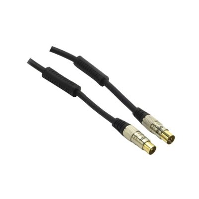 Antenna cable M/F >85dB, Ferrite, metal conn. L.2,5m - Bulk