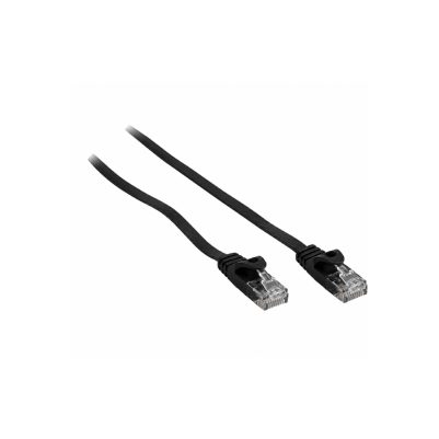 CAT 6 Network Cable U/UTP, Flat, 30AWG, Pure Copper, Black, L.2,0 m