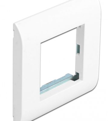DELOCK module βάση πρίζας με frame Easy 45 81300, 80x80mm, λευκό