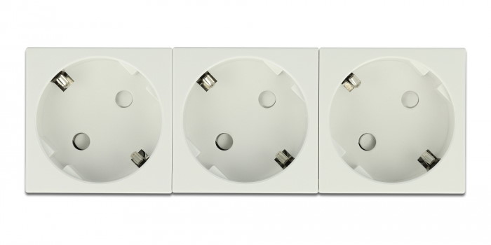 DELOCK τριπλό module πρίζας ρεύματος Easy 45 81323, 45°, 45x45mm, 5τμχ - Image 2