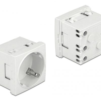DELOCK module πρίζας ρεύματος Easy 45 81324, 45°, 45x45mm, 10τμχ