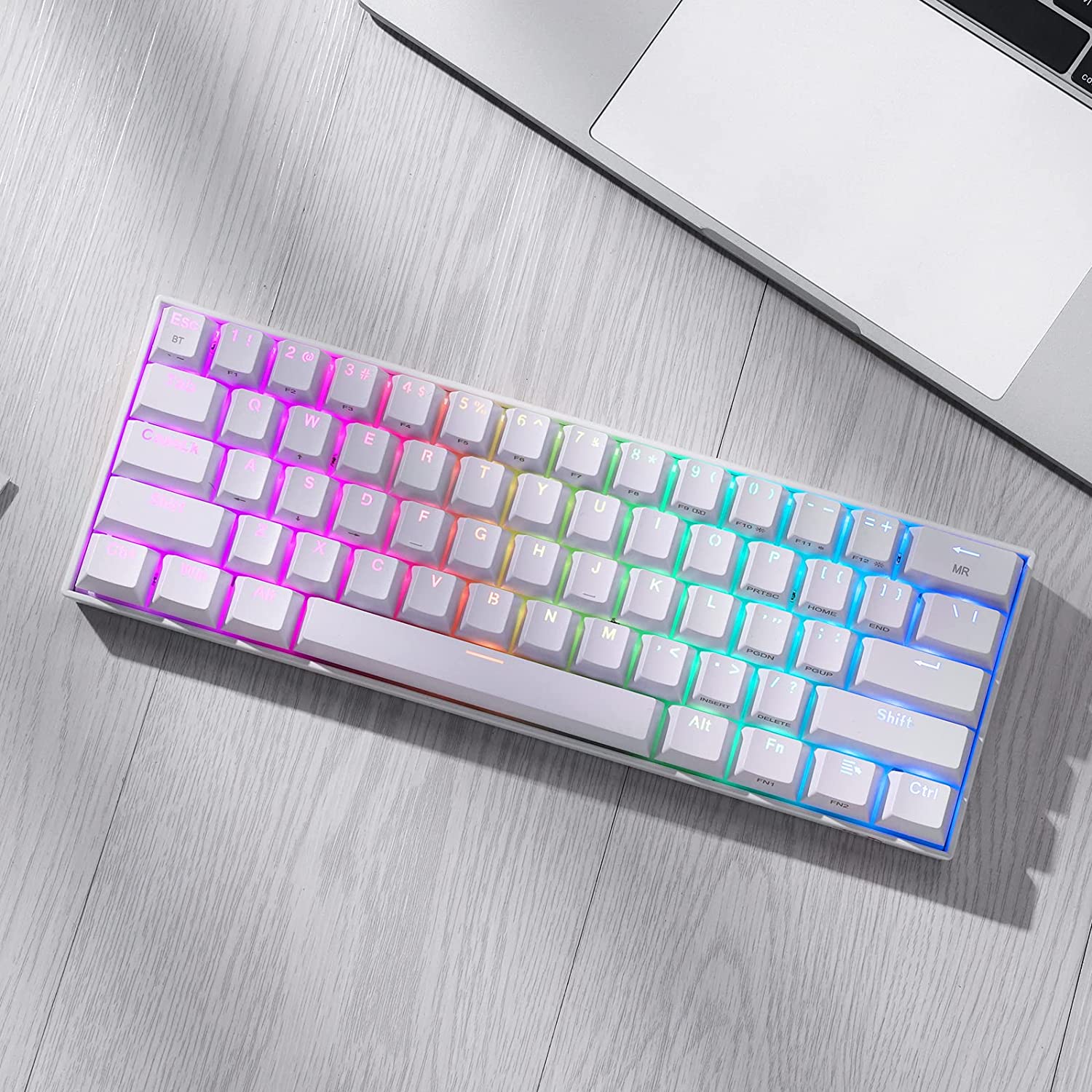 Gaming πληκτρολόγιο - Redragon K530W RGB Draconic Pro White (Custom Brown) - Image 3