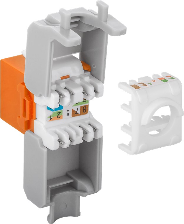 GOOBAY Keystone module RJ45 CAT 6A 90690, UTP, πορτοκαλί - Image 2