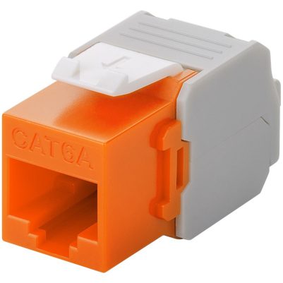 GOOBAY Keystone module RJ45 CAT 6A 90690, UTP, πορτοκαλί
